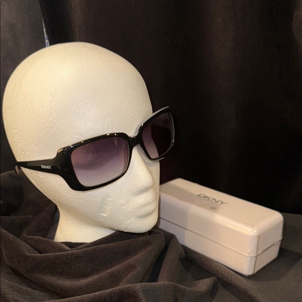 DKNY Black Sunglasses with Gradient Lenses